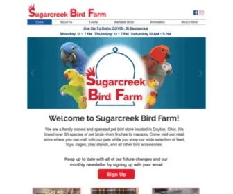 Sugarcreekbirdfarm.com(Bird Store) Screenshot