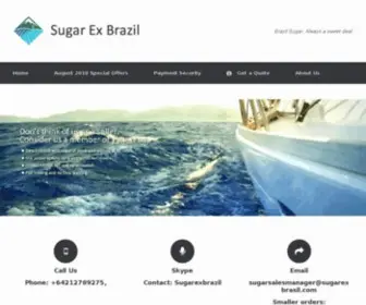 Sugarexbrasil.com(Sugar Price On Bulk Sugar ICUMSA 45 and Raw Sugar) Screenshot