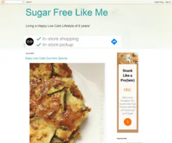 Sugarfreelikeme.com(Sugar Free Like Me) Screenshot