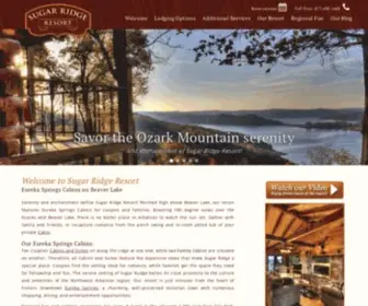 Sugarridgeresort.com(Eureka Springs Cabins on Beaver Lake) Screenshot