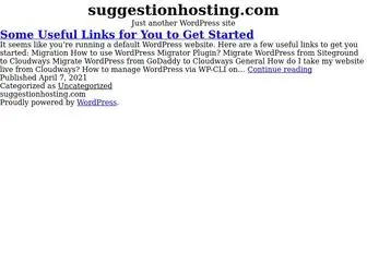 Suggestionhosting.com(Just another WordPress site) Screenshot