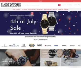 Sugoiwatches.com(Specializes in men and women designer watches) Screenshot