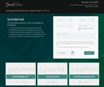 Suicidal.net(This premium domain name) Screenshot