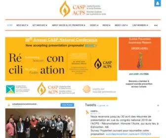 Suicideprevention.ca(Association canadienne pour la prévention du suicide) Screenshot