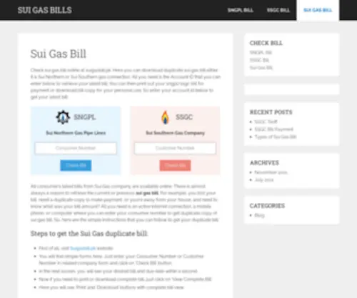 Suigasbill.pk(Sui Gas Bill) Screenshot
