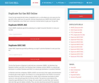 Suigasbills.com(Check Sui gas duplicate bill online) Screenshot