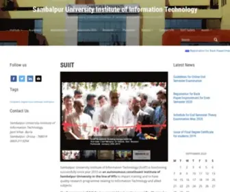 Suiit.ac.in(An autonomous constituent institute of Sambalpur University in the line of IIIT's) Screenshot