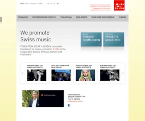 Suisa-Stiftung.ch(FONDATION SUISA) Screenshot