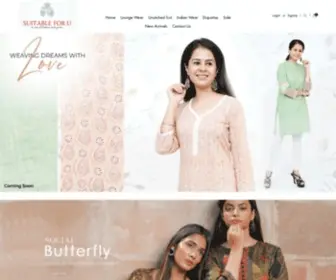 Suitableforu.com(Jaipuri Cotton Suits Online Shopping) Screenshot
