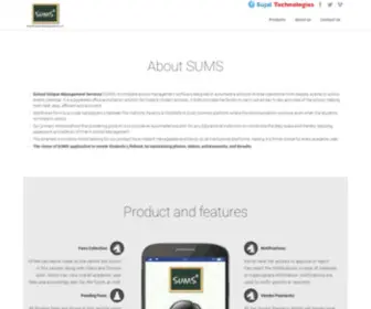 Sujaltechnologies.com(About SUMS School Unique Management Services (SUMS)) Screenshot