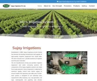 Sujayirrigations.com(Manufacturers of Irrigation System Sujay Irrigations) Screenshot
