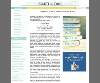 Sujetdebac.fr(Sujet de bac : Annales) Screenshot