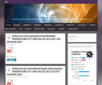 Sujetexa.com(SITEWEB D'EPREUVES POUR LYCEES ET COLLEGES D'ENSEIGNEMENT GENERAL DU CAMEROUN) Screenshot