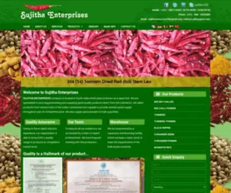 Sujithaspices.com(Sujitha Enterprises) Screenshot