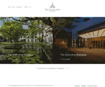 Sukhothai.com(Design and Lifestyle Hotels in the heart of Bangkok and Shanghai) Screenshot