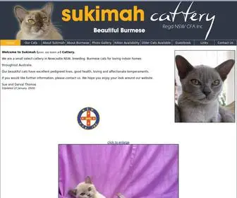 Sukimah.com(Sukimah Burmese Cattery) Screenshot