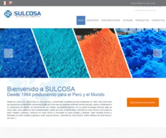 Sulcosa.com.pe(Produciendo con los más altos estándares internacionales de calidad y pureza) Screenshot