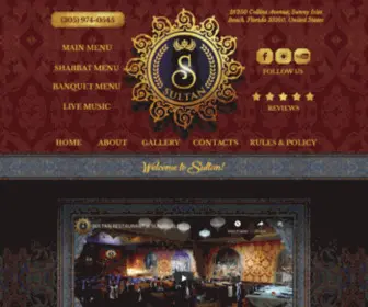 Sultankosherpalace.com(Sultan Kosher Restaurant) Screenshot