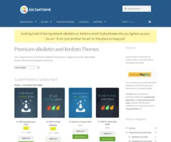 Sultantheme.com(We sells vbulletin skins and xenforo styles) Screenshot
