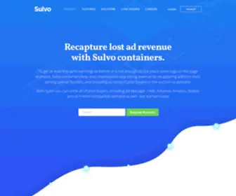 Sulvo.com(Increase Ad Revenue Instantly) Screenshot