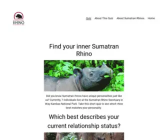 Sumatranrhinoquiz.com(Sumatran Rhino Quiz) Screenshot
