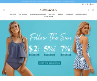 Sumcosea.com(Tankinis, Swimsuits & Beachwear for Women) Screenshot