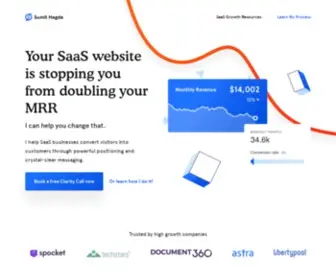 Sumithegde.com(Convert visitors into customers on your SaaS website) Screenshot