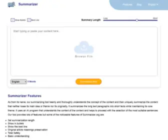 Summarizer.org(Our AI Summarizer) Screenshot