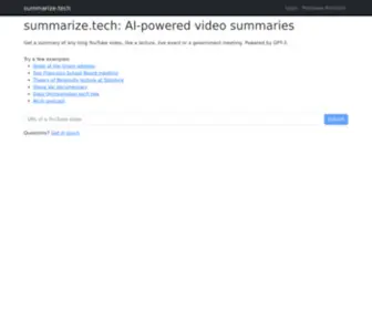 Summarize.tech(Summarize tech) Screenshot