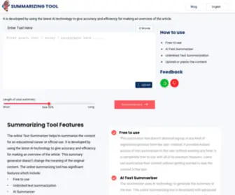 Summarizingtool.net(Summarizing Tool) Screenshot