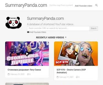 Summarypanda.com(Cut the crap from content) Screenshot