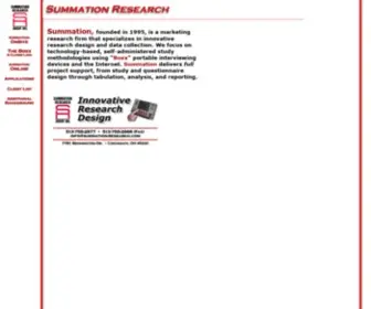 Summation-Research.com(On-site marketing research for retailers and businesses) Screenshot