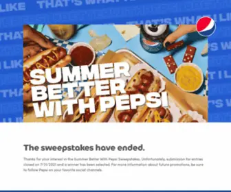 Summerbetterwithpepsi.com(Summer Better With Pepsi) Screenshot