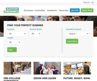 Summerdiscovery.com(Pre-College Academic Enrichment Programs) Screenshot