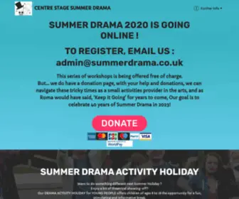 Summerdrama.co.uk(Summer Drama Activity Holidays) Screenshot