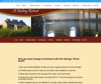Summerlakehotsprings.com(Summer Lake Hot Springs) Screenshot