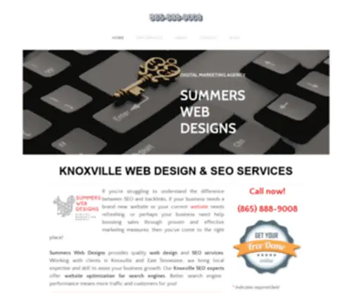Summerswebdesigns.com(Lead Generation and Digital Marketing in Knoxville) Screenshot