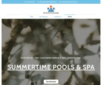 Summertimepoolscc.com(Summertime Pools and Spas) Screenshot