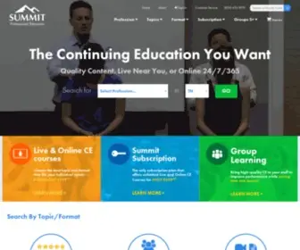 Summit-Education.com(Summit Professional Education) Screenshot