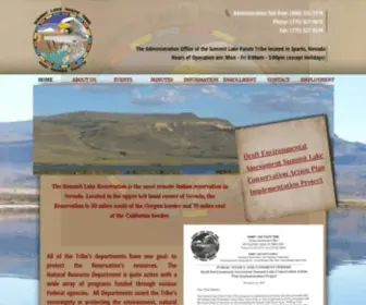 Summitlaketribe.org(Summit Lake Paiute Tribe) Screenshot