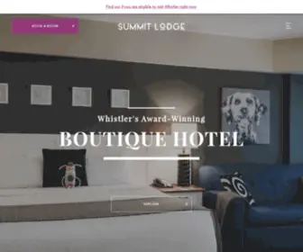 Summitlodge.com(Summit Lodge Boutique Hotel Whistler) Screenshot