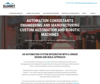 Summitmachineinc.com(Custom Automation MN) Screenshot