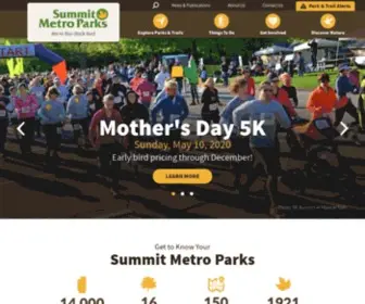 Summitmetroparks.org(Parks and Recreation in Summit County) Screenshot