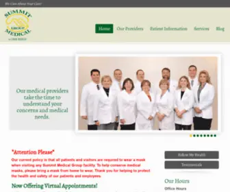 Summitoakridge.com(Summit Medical Group of Oak Ridge) Screenshot