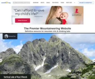 Summitpost.com(Climbing, Hiking, Mountaineering) Screenshot