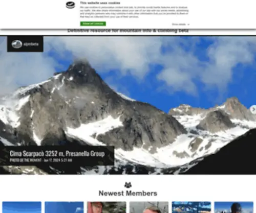 Summitpost.org(Climbing, Hiking, Mountaineering) Screenshot