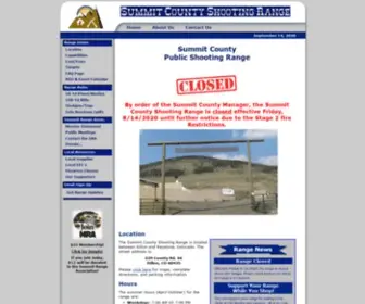Summitrange.org(The Summit County Shooting Range) Screenshot