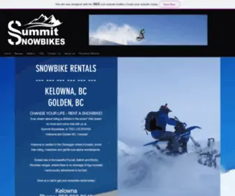 Summitsnowbikes.com(Summit Snowbikes offer snowbike rentals in the Canadian Rocky Mountains) Screenshot