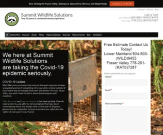 Summitwildlifesolutions.ca(Humane Wildlife Removal Surrey Abbotsford) Screenshot