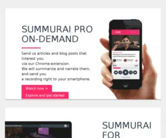 Summurai.com(Immersive content experiences) Screenshot